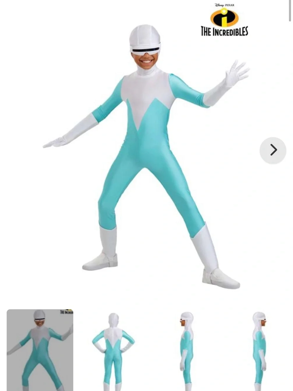 Kids Deluxe Disney Pixar Kid's The Incredibles Frozone Halloween Costume - Large